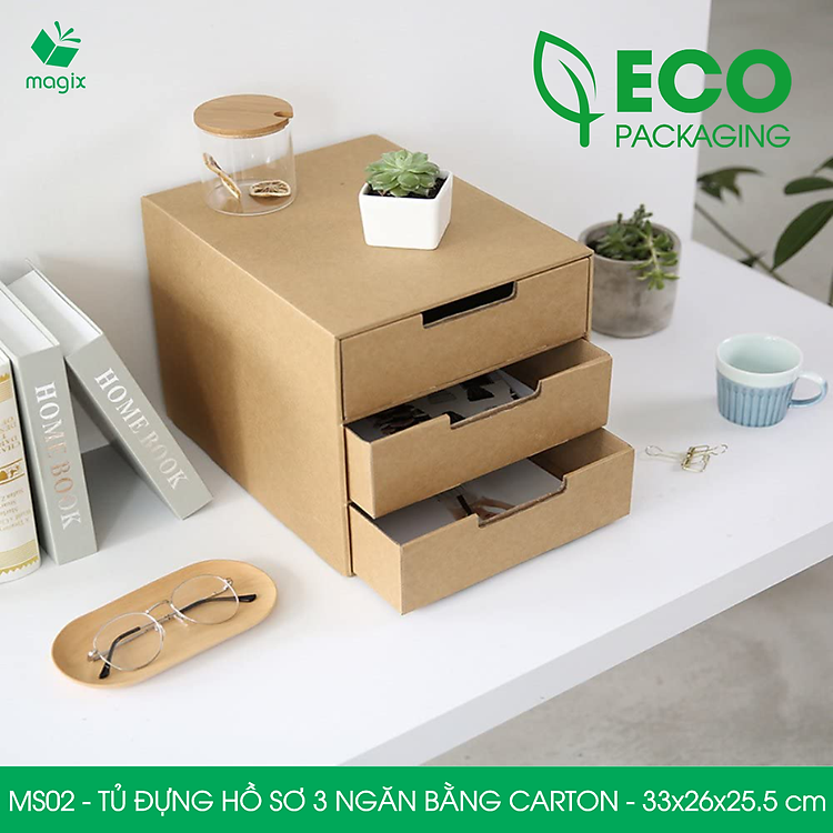 Tủ đựng hồ sơ 3 ngăn MS02 (33x26x25.5 cm) - Ảnh 5