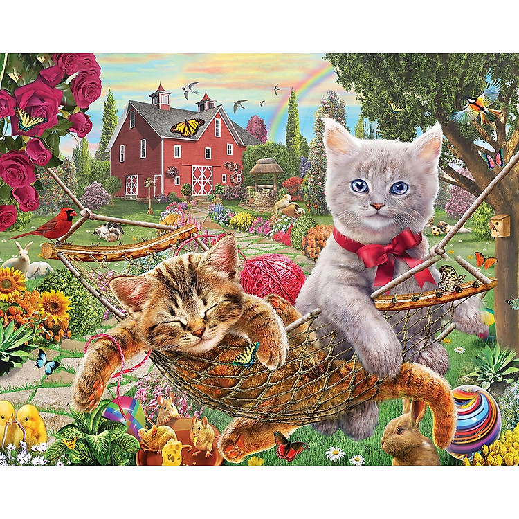 Bộ Tranh Xếp Hình 500 Mảnh - Mèo Chính hãng Ưu đãi - Hình ảnh 2