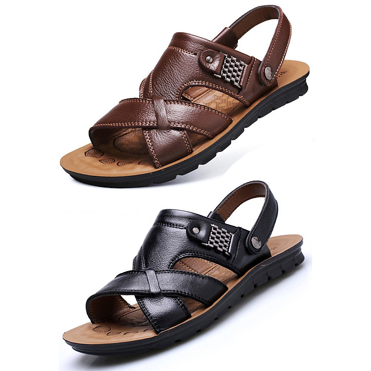 Giày sandal, dép quai ngang, dép lê nam big size cỡ lớn 44 45 46 47 48 cho chân to - DL002