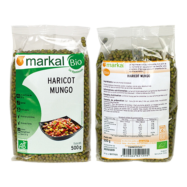Đậu xanh hữu cơ Markal (túi 500g)