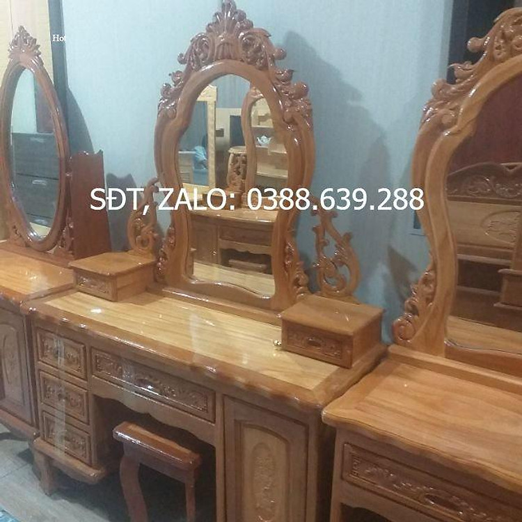 Bàn phấn gỗ gõ ngang 1m1