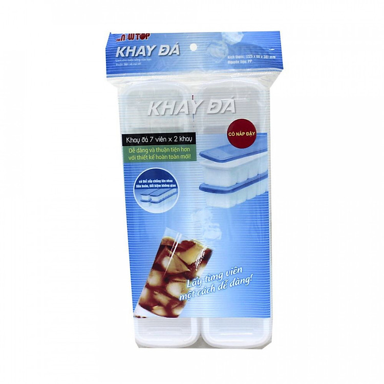 Bộ 2 Khay đá Có nắp hàng Việt Nam chất lượng cao