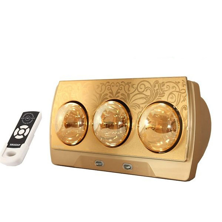 Đèn sưởi nhà tắm Heizen 3 bóng vàng HE3BR (điều khiển từ xa)-hàng chính hãng