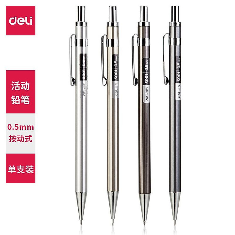 Bút Chì Kim Deli (Ngòi 0.5mm/0.7mm) - Ảnh 3