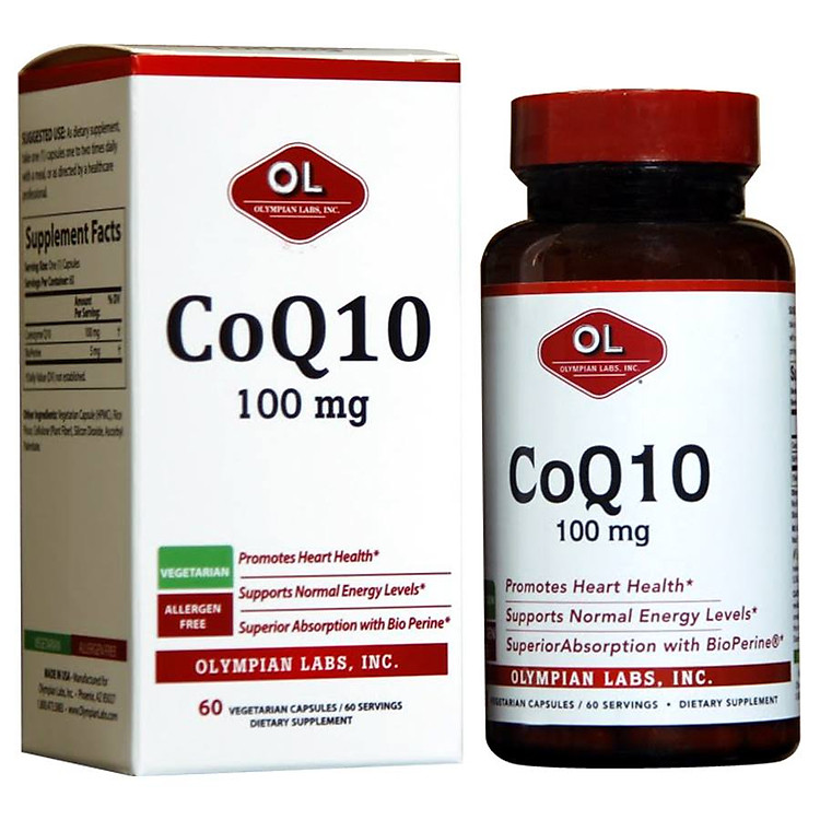 Viên Uống Hỗ Trợ Tim Mạch Olympian Labs Coq10 100G Cải Thiện Sức Khoẻ 60 Viên