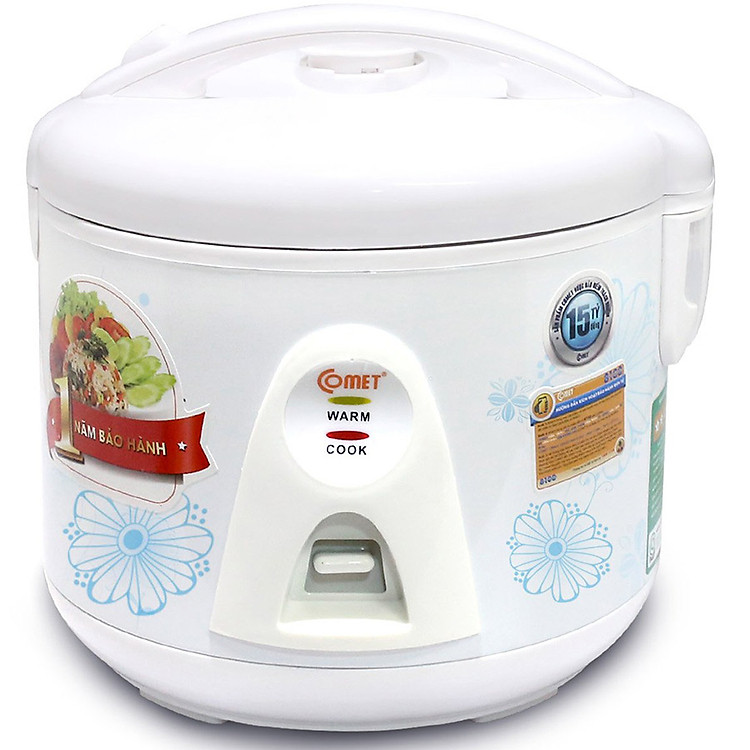 Nồi cơm điện Comet CM8028 1.2L - Hàng chính hãng - Giao Hoa Văn Ngẫu Nhiên