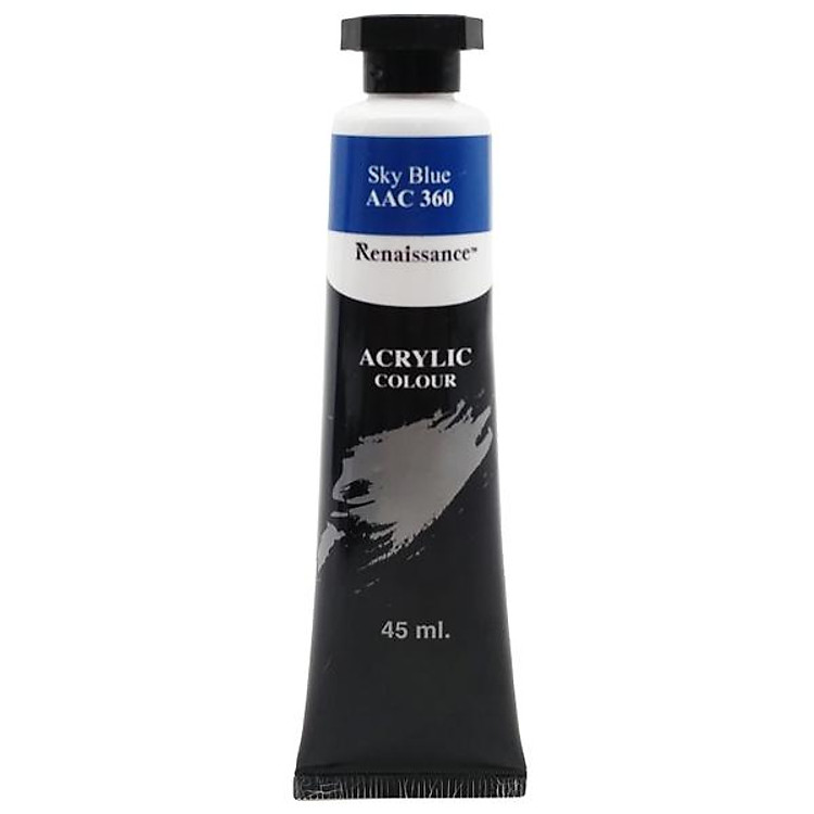 Tuýp Màu Acrylic 45 ml – Renaissance #360 – Sky Blue