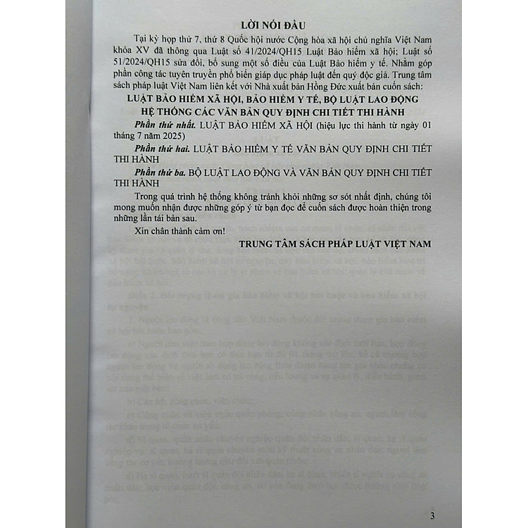 Luật Bảo Hiểm Xã Hội, Bảo Hiểm Y Tế, Bộ Luật Lao Động – Hệ Thống Các Văn Bản Quy Định Chi Tiết Thi Hành (V2569T) - Ảnh 3