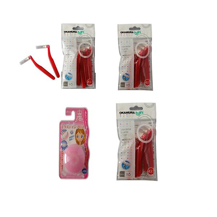 Bàn Chải Kẽ Răng AS_LDXD 6P OKAMURA (combo 3 gói tặng 1 gói chỉ nha khoa)