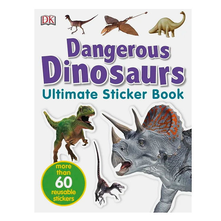 Sách Ultimate Sticker Book Dangerous Dinosaurs