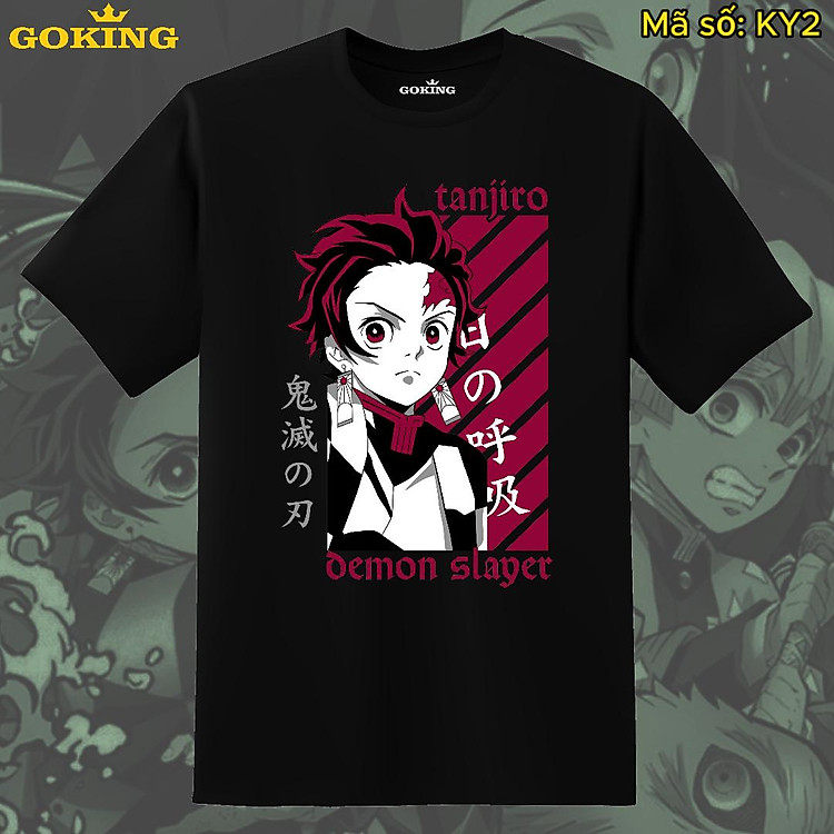 Áo thun Tanjiro Kimetsu No Yaiba, mã KY2. Áo phông in hình anime manga cao cấp cho nam nữ teen trẻ em