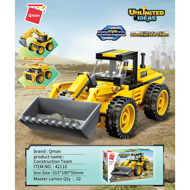 Mua Đồ chơi xếp hình xe xây dựng 3 trong 1 Chính hãng Ưu đãi - Hình ảnh 2