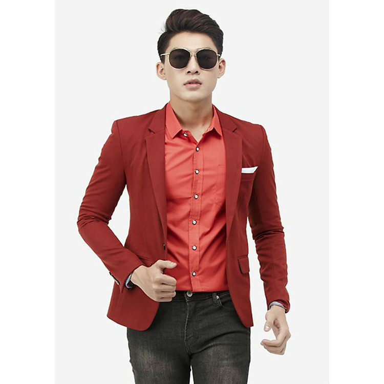 Áo Vest Nam Cài Nút Titishop AVN115 - Đỏ Đậm