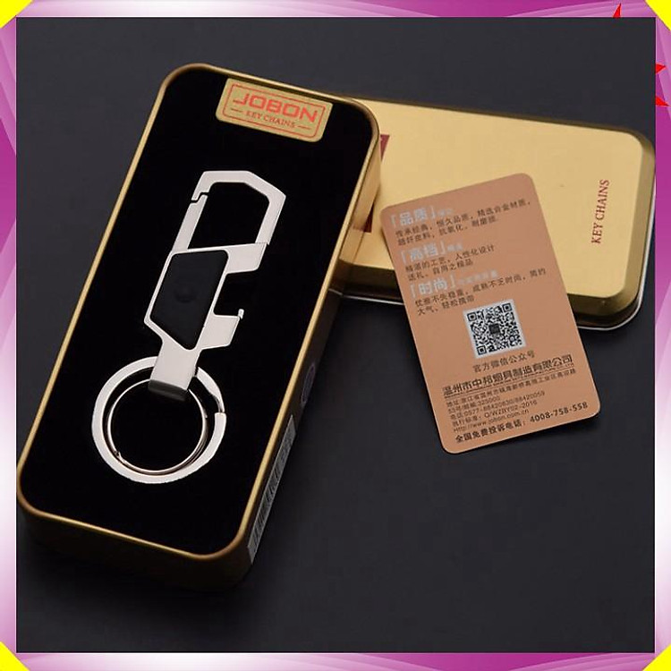 Móc treo chìa khóa đa năng ô tô, xe máy, gia đình - Thương hiệu cao cấp Jobon ZB-018 - Hàng Nhập Khẩu