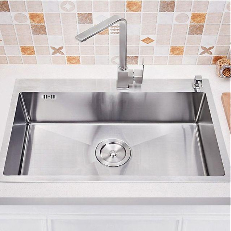 Chậu đúc INOX rửa chén 1 hố 60cm x 45cm