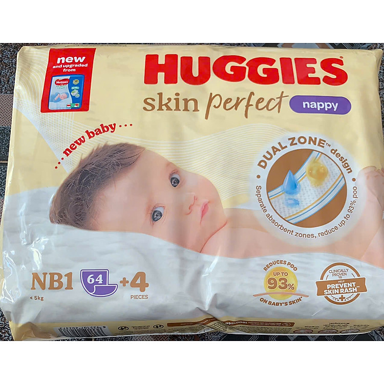 Mua Tã lót sơ sinh Huggies NB1 64 miếng Chính hãng Ưu đãi - Hình ảnh 3