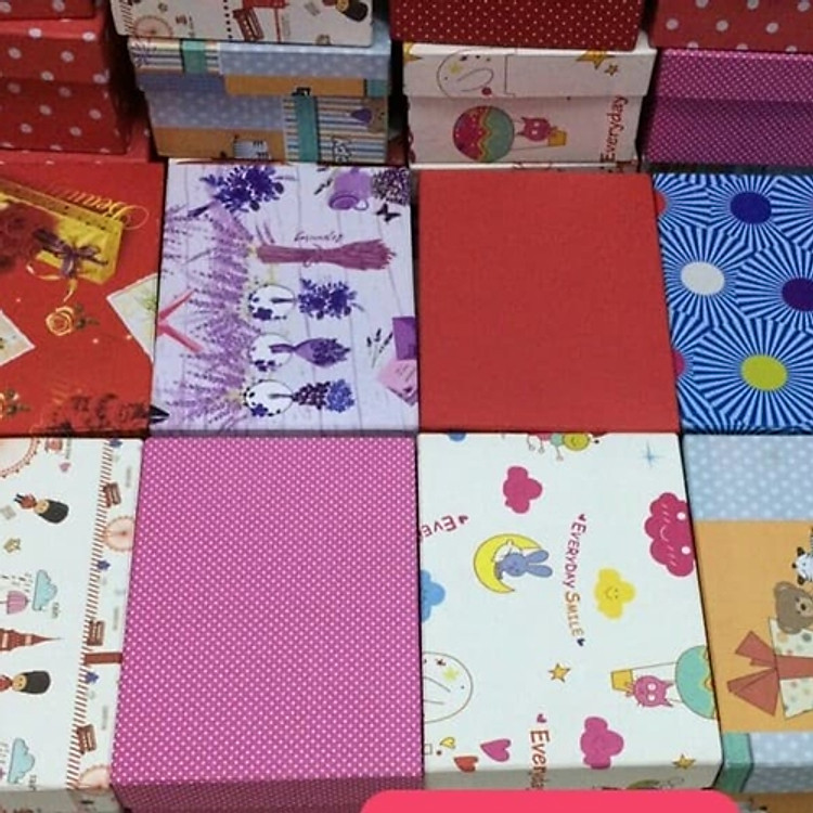 Sét 2 hộp đựng quà hình chữ nhật và vuông (size 15x10cm - 10x10cm)
