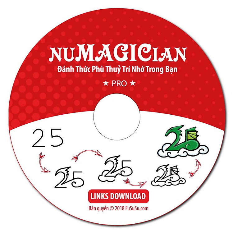 Ebook kèm Video và App giúp cải thiện trí nhớ với Numagician - Fususu (Đĩa Download)