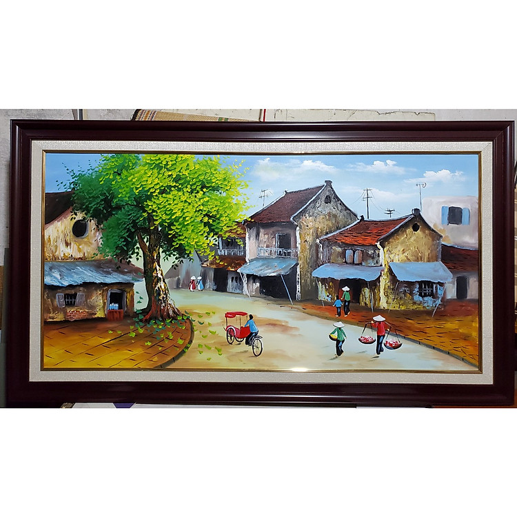 TRANH VẼ SƠN DẦU - PHỐ CỔ HÀ NỘI