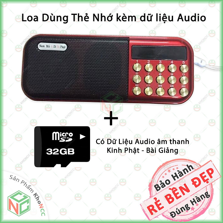 (Tiện Lợi) Máy Phát Loa Cắm Thẻ Nhớ KhoNCC Hàng Chính Hãng - Nghe Giảng Kinh Pháp A Di Đà Phật - Đài PM - Âm Thanh Đa Dạng Gọn Nhẹ - KLM-LCTA100