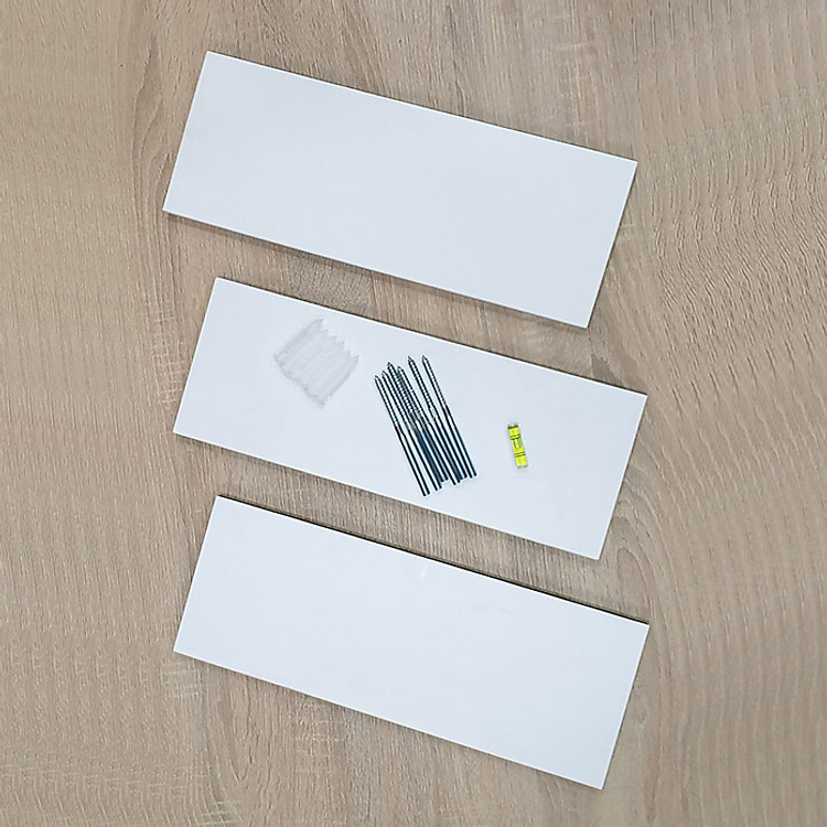 Bộ 3 Kệ Gỗ Trang Trí Treo Tường Giấu Chân 40cm x 15cm KT117 (Nhiều màu)