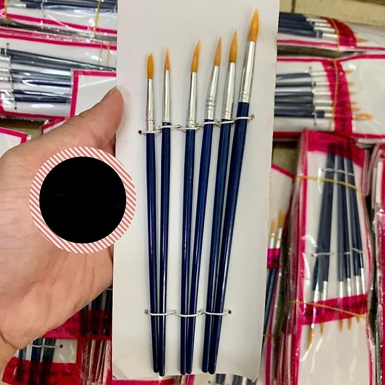 Bộ Cọ Vẽ Màu Nước (6 chiếc) - Ảnh 4