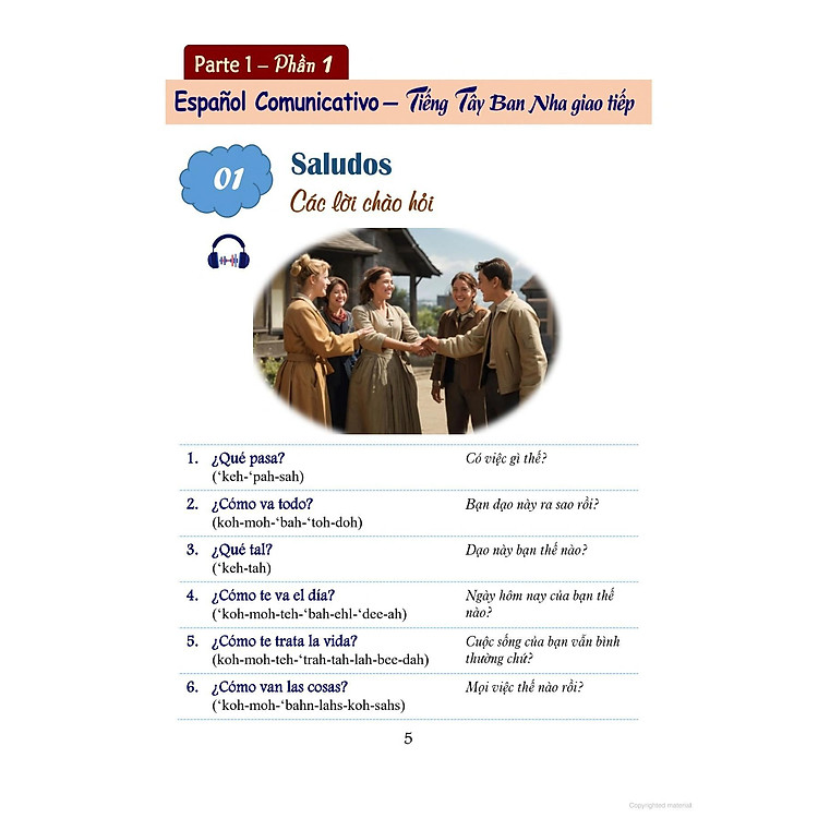 Tự Học 3000 Câu Giao Tiếp Tiếng Tây Ban Nha Thông Dụng - Ảnh 8