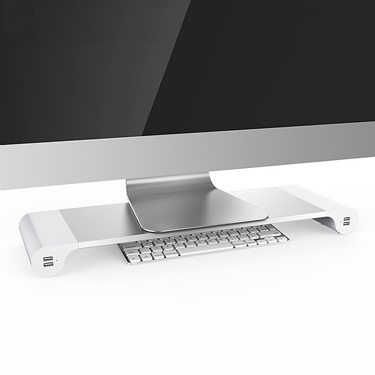 Kệ máy tính đa năng hợp kim nhôm tích hợp 4 cổng sạc