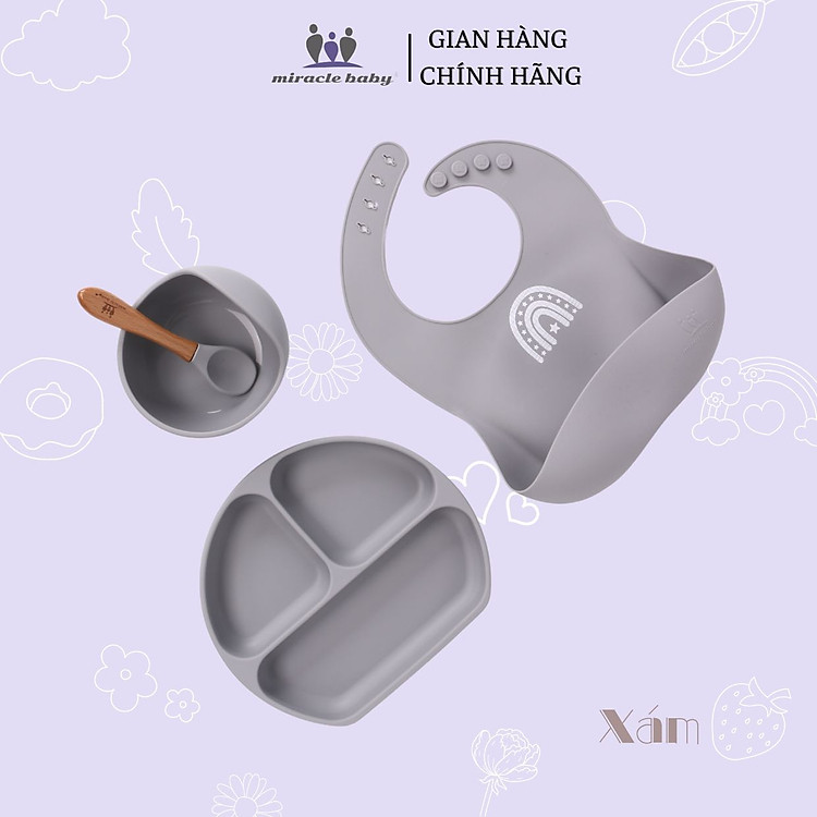 Combo 4 món ăn dặm Miraclebaby cao cấp Chính hãng Giá tốt - Hình ảnh 3