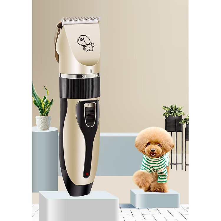 Tông đơ cắt tỉa lông thú cưng Hanpet có cổng sạc USB tiện dụng (màu ngẫu nhiên)