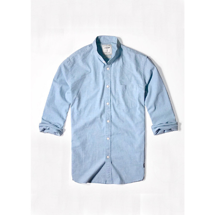 Áo sơ mi nam tay dài cổ tàu vải linen cao cấp trắng phù hợp công sở Nexx & Dee 03