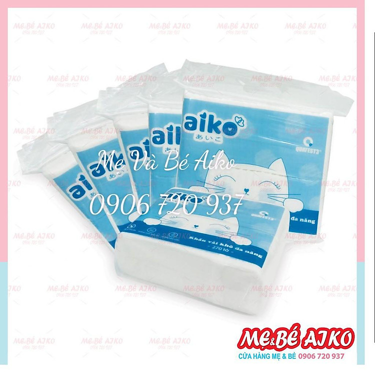 Mua Combo 5 Gói Khăn Vải Khô AIKO Chính hãng Giá tốt