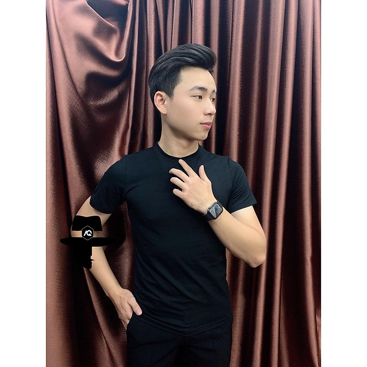 Áo Phông Đen Form Ôm Mềm Mịn