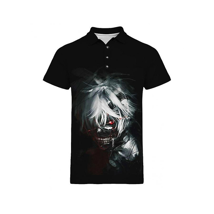 Áo Thun Polo 3D Tokyo Ghoul Kaneki Ken