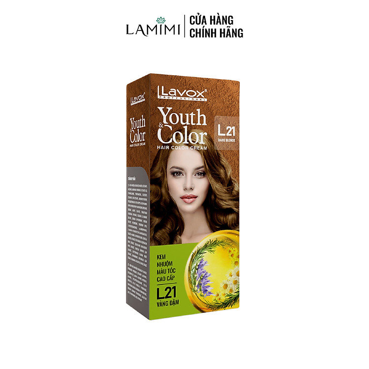 Kem Nhuộm Tóc Thời Trang Youth & Color Lavox 60ml - Nhuộm Tóc Tại Nhà (Kèm Bao tay & Oxy Trợ Nhuộm) Lamimi Chính Hãng