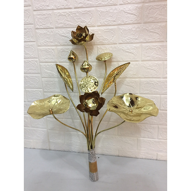 đồ thờ cúng bằng đồng ( hoa sen đồng)