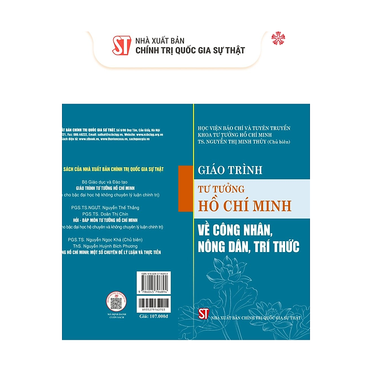 Giáo trình tư tưởng Hồ Chí Minh về công nhân, nông dân, trí thức (bản in 2024)