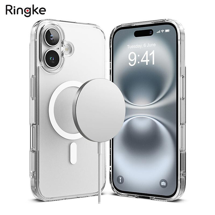 Ốp lưng trong suốt sạc từ tính RINGKE Fusion Magnetic cho Iphone 16 Promax/ 16 pro/ 16 plus/ iphone 16 chống ố vàng_ Hàng Chính Hãng