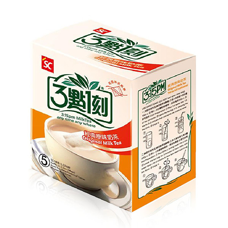 Trà sữa Đài Loan túi lọc 3:15Pm vị truyền thống Original hộp 5 gói (20g/gói)