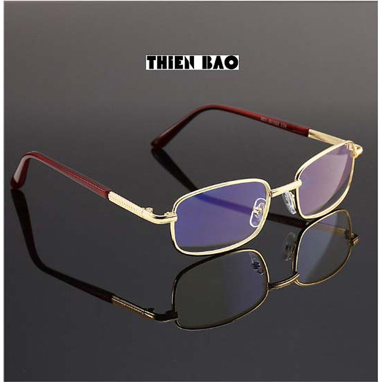 Kính lão thị, viễn thị toàn viền, kim loại NAM NỮ VÀNG GOLD PUMA02 tròng phản quang chống mỏi chuẩn độ cao cấp