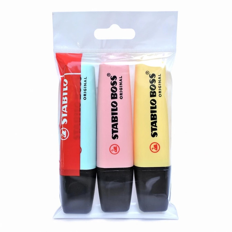 Bộ Bút Dạ Quang STABILO BOSS ORIGINAL (3 chiếc)