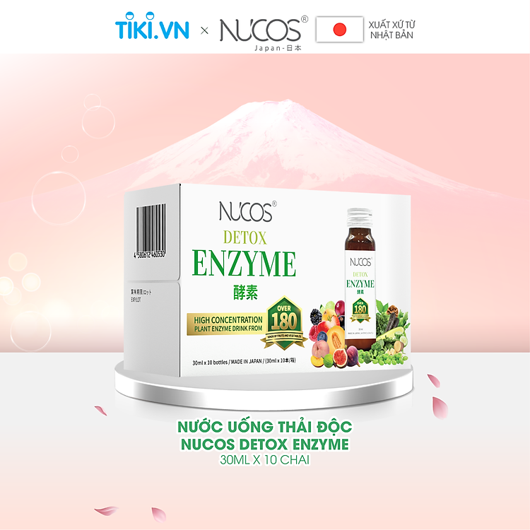 Nước detox enzyme hỗ trợ thải độc Nucos Detox Enzyme 10 chai x 30ml