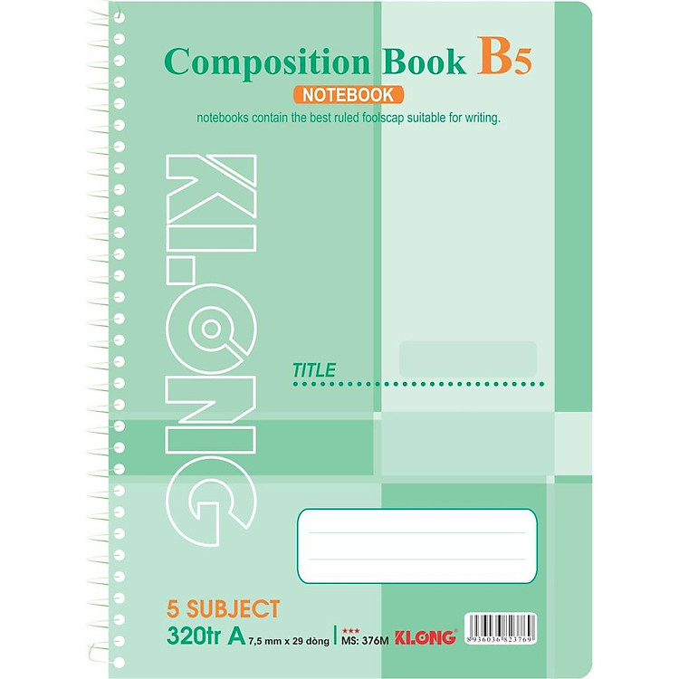 Sổ Kẻ Ngang Lò Xo Đơn Startup KLONG B5 (320 trang) - Ảnh 3