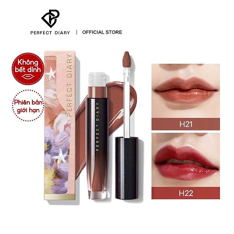 Son kem trang điểm Perfect Diary ánh nhũ lâu trôi thời trang 3g