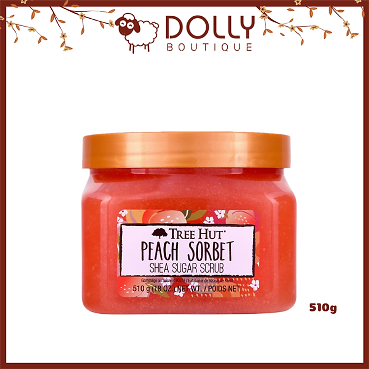 Tẩy Tế Bào Chết Body Tree Hut Shea Sugar Scrub Peach Sobert 510g