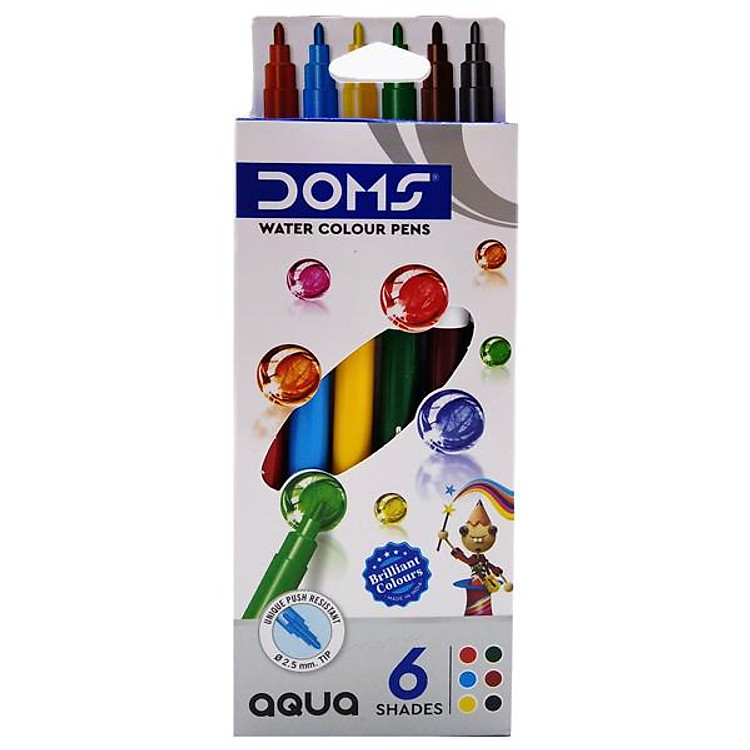 Bộ Bút Lông Màu Nước DOMS 8426 (6 chiếc)