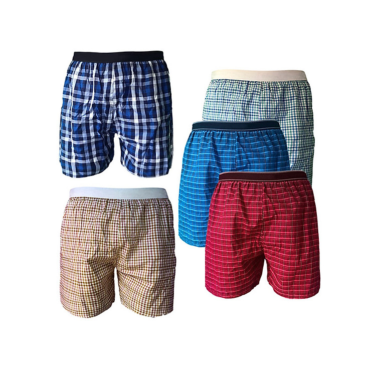 Bộ 5 quần đùi nam thể thao boxer lưng thun QDN02 - 9 (giao màu ngẫu nhiên)