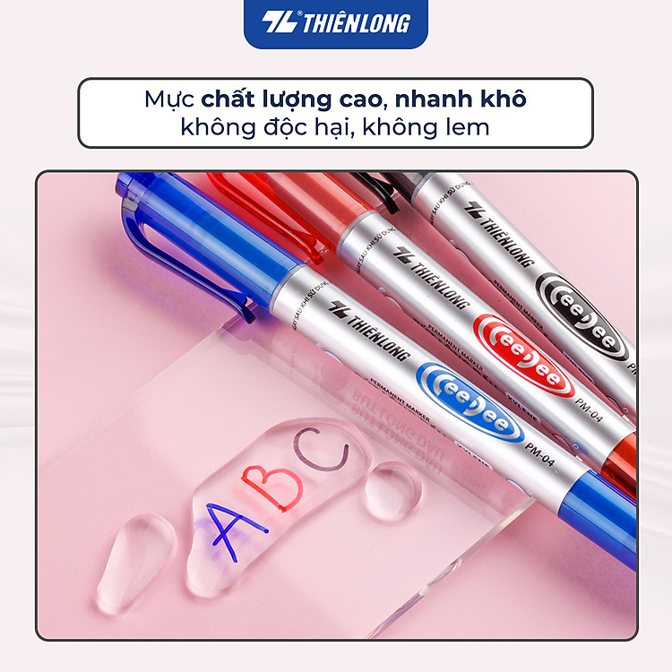 Bút lông dầu Thiên Long PM-04 (1 cây, màu xanh) - Ảnh 5