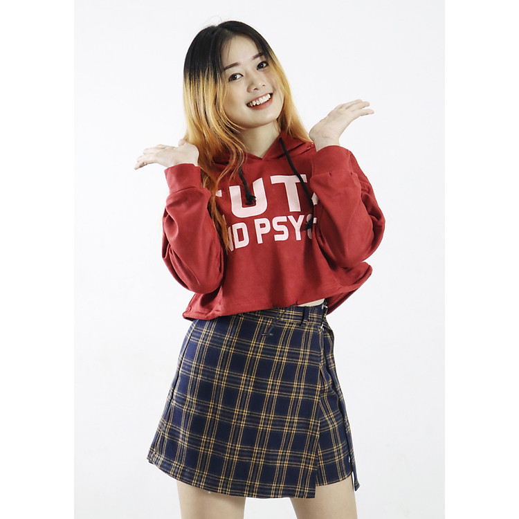 Áo Hoodie Croptop Cute and Psycho