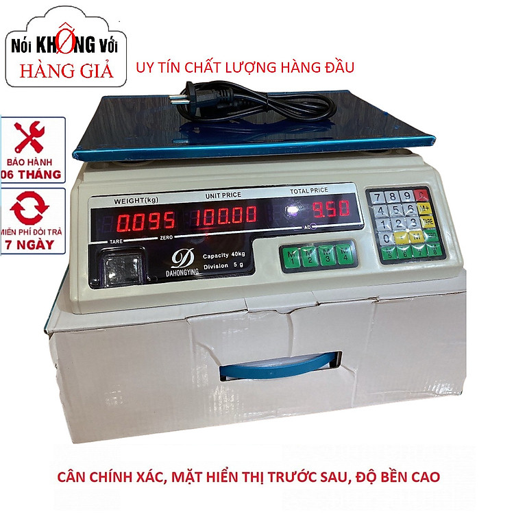 Cân tính tiền tối đa 40kg điện tử cao cấp xuất Hàn, cân tính tiền, cân điện tử